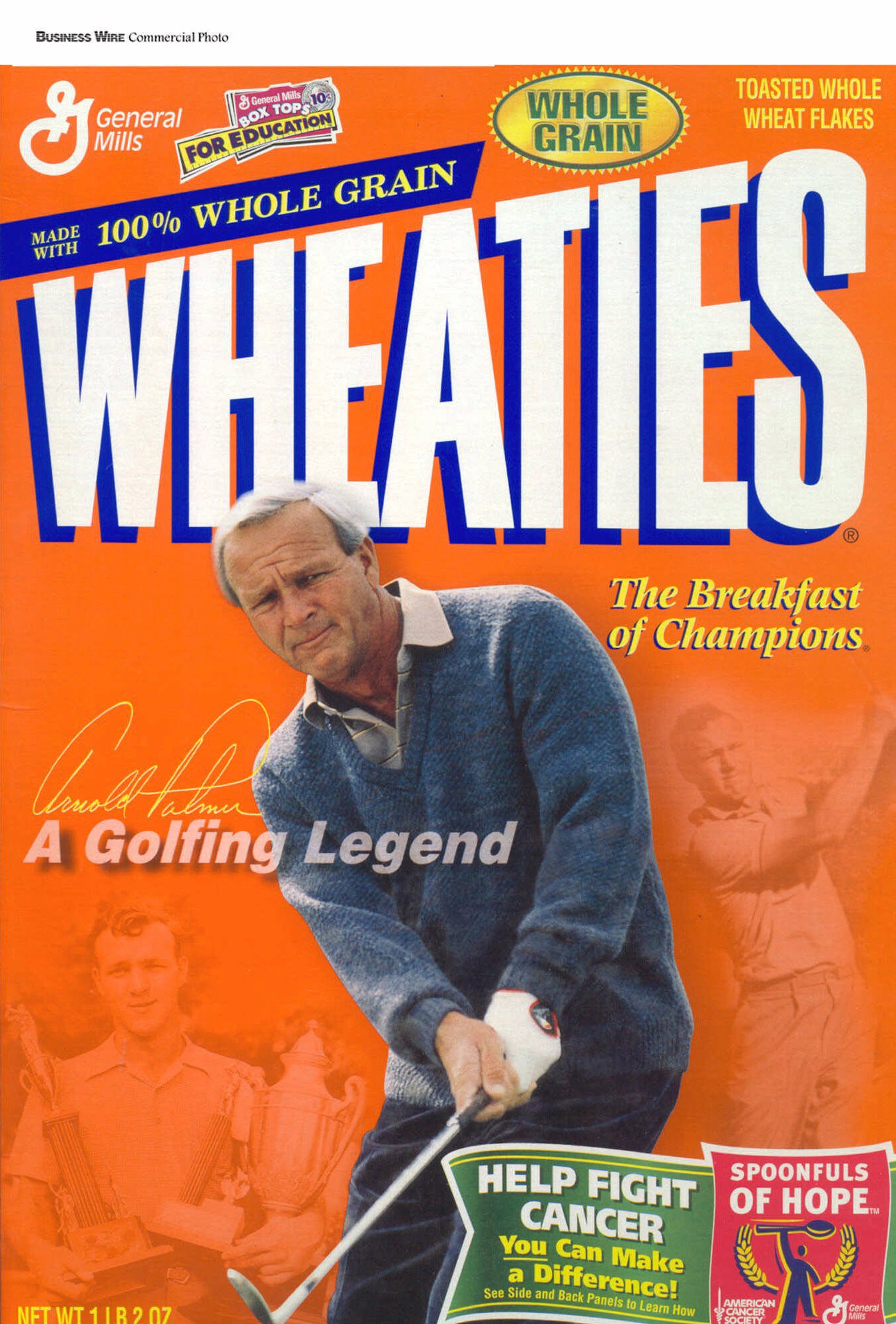 A commemorative Wheaties box featuring Arnold Palmer. (Business Wire photo)