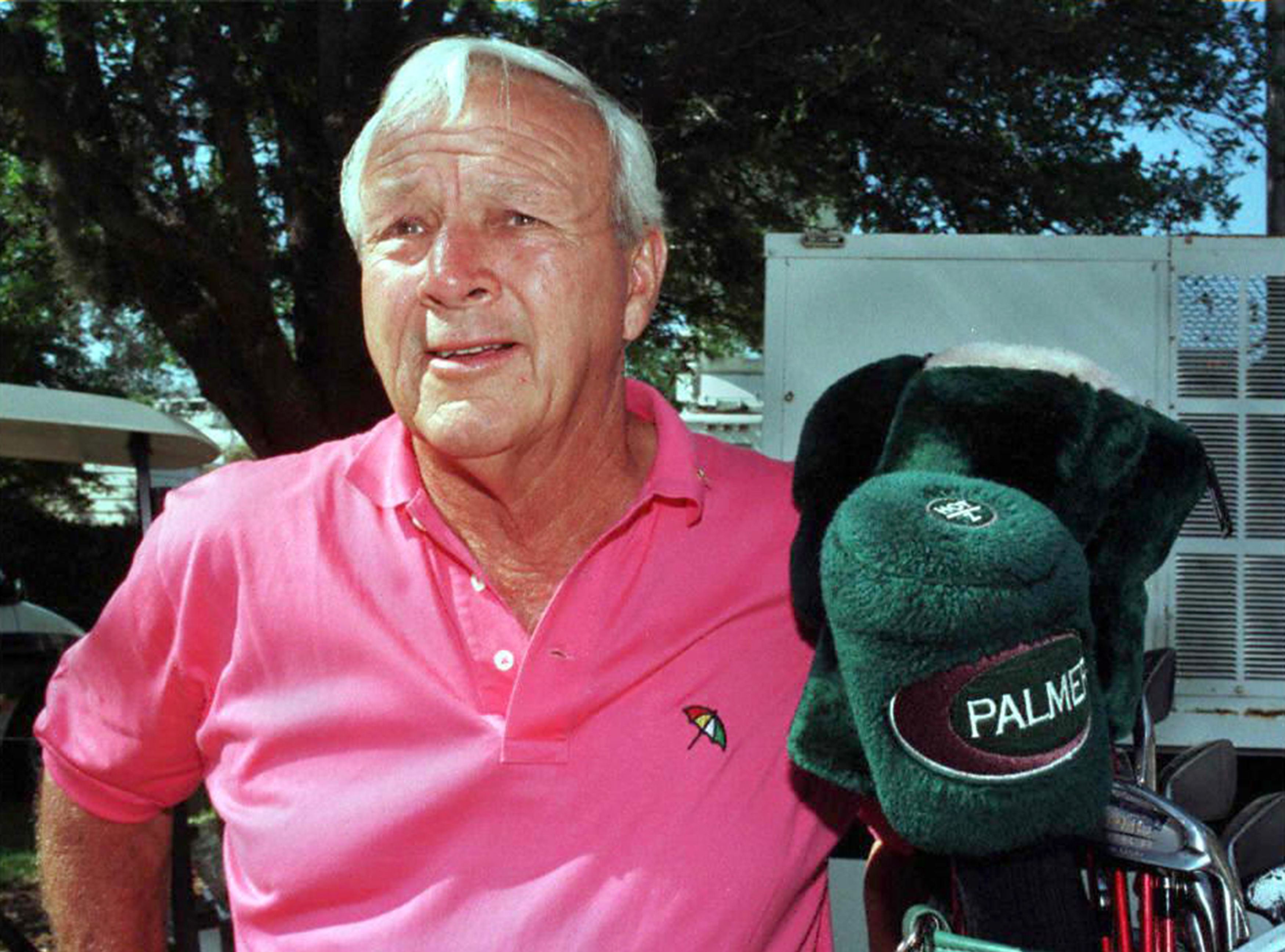This file photo taken on March 11, 1997 shows golf great Arnold Palmer before a press conference at the Bay Hill Club in Orlando, Fla. (Carlo Allegri/AFP/Getty Images)