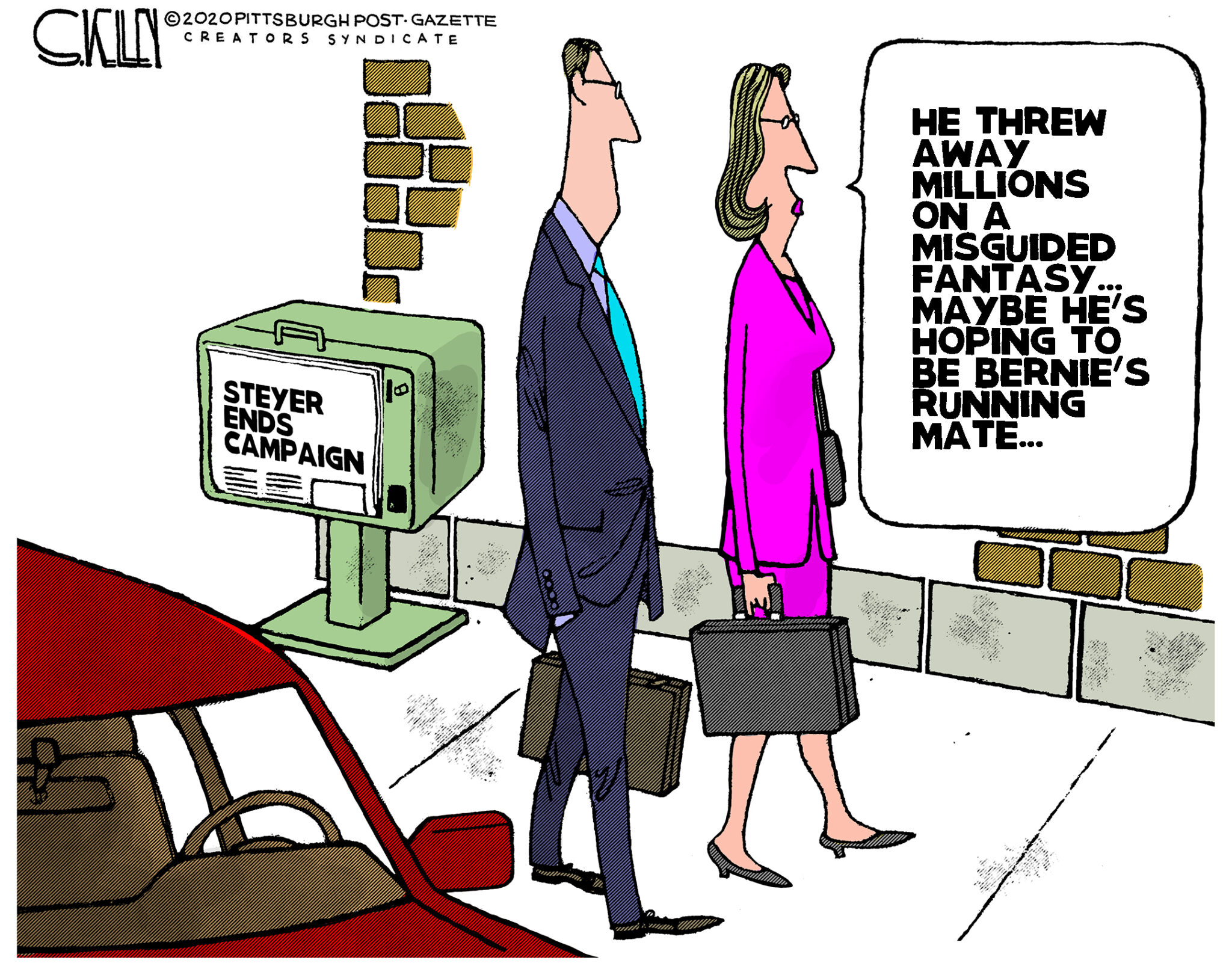 Tom Steyer Steve Kelley Pittsburgh Post Gazette Editorial Cartoonist 