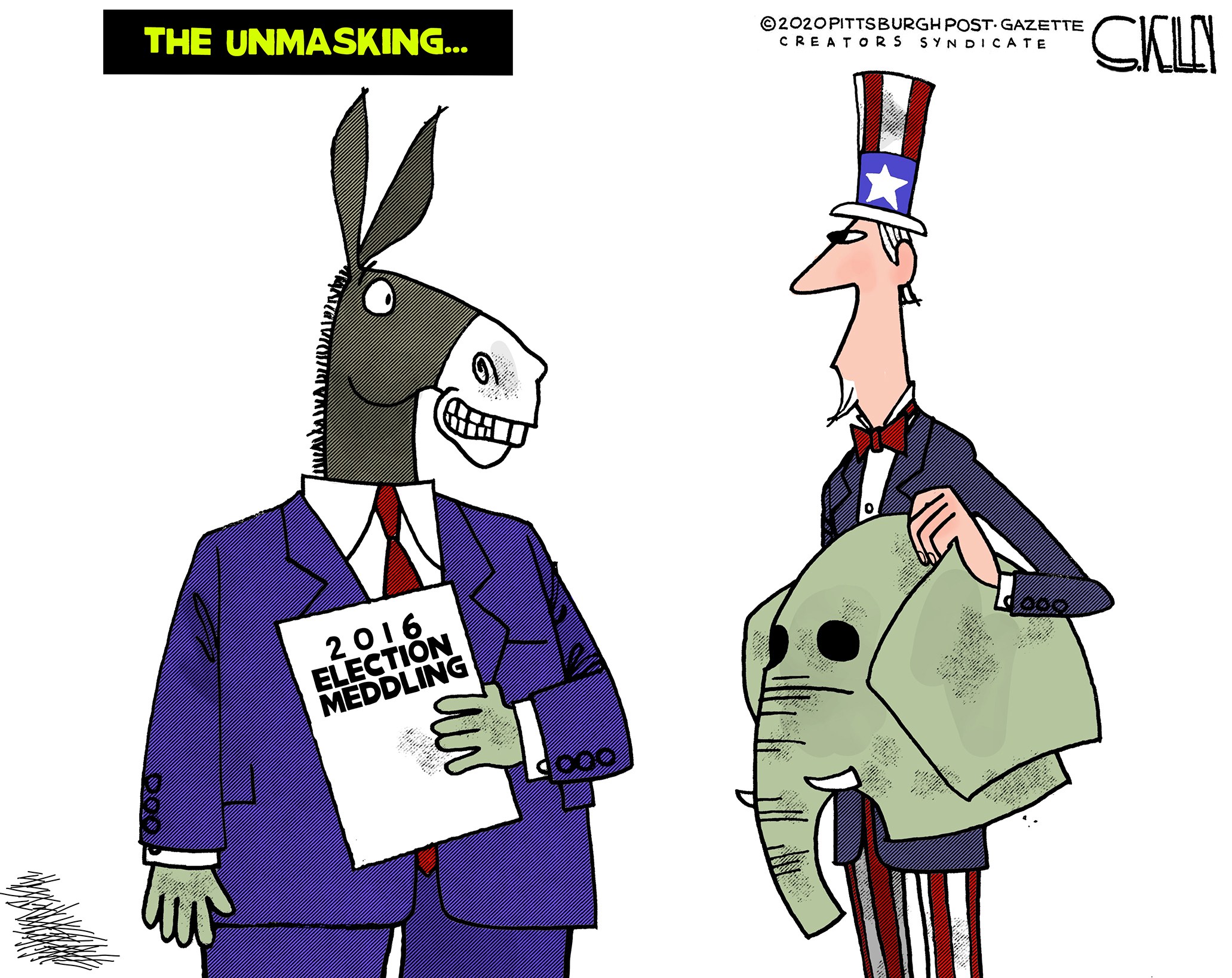 Democratic Party Steve Kelley Pittsburgh Post Gazette Editorial Cartoonist