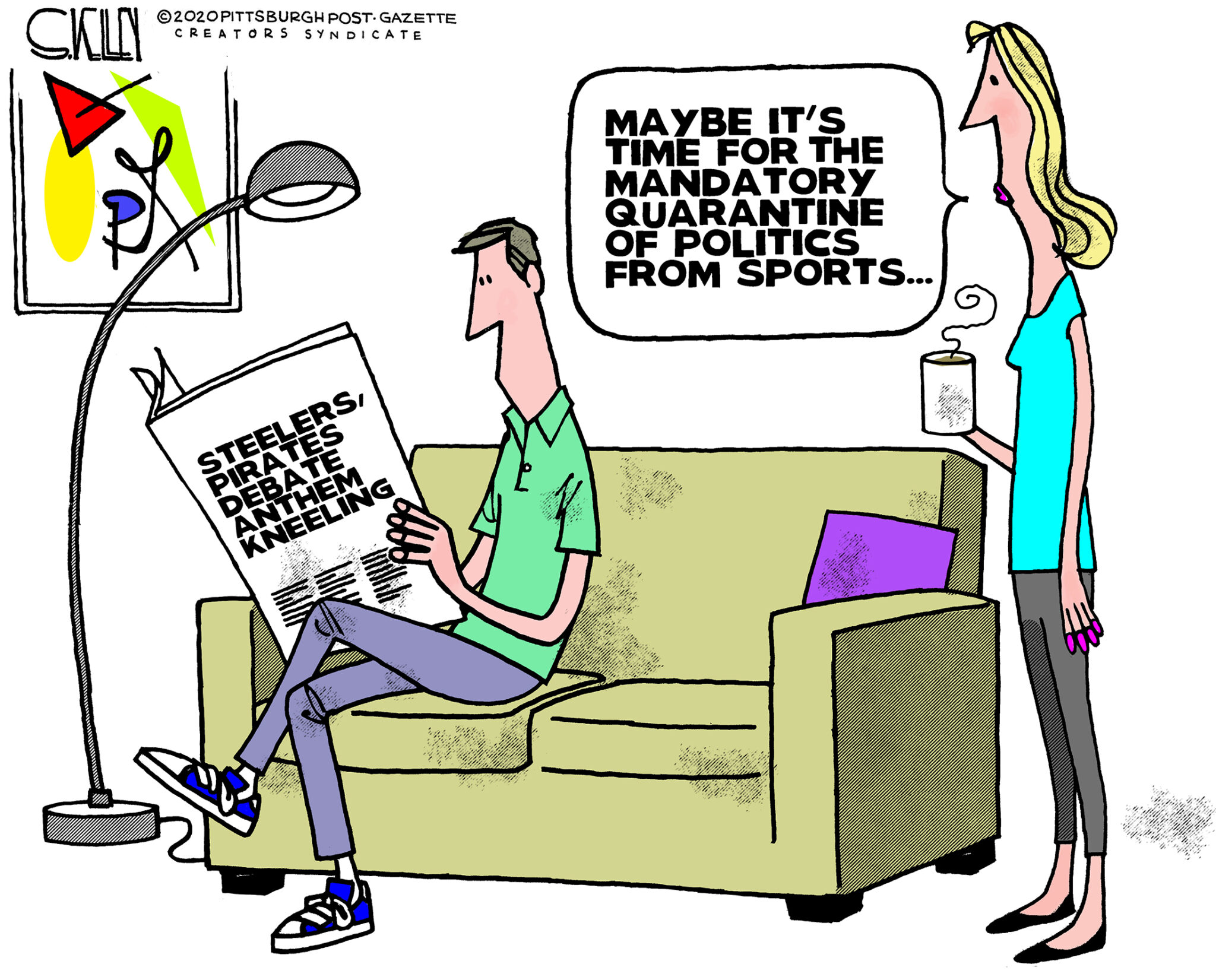 Mandatory Quarantine Steve Kelley Pittsburgh Post Gazette Editorial Cartoonist 