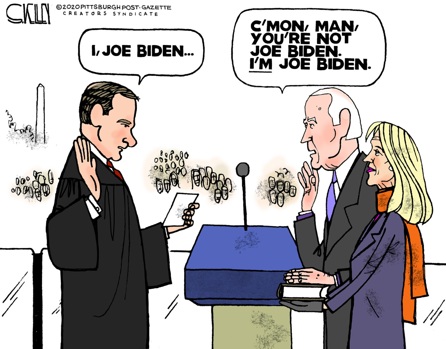 Joe Biden Steve Kelley Pittsburgh Post Gazette Editorial Cartoonist 0757