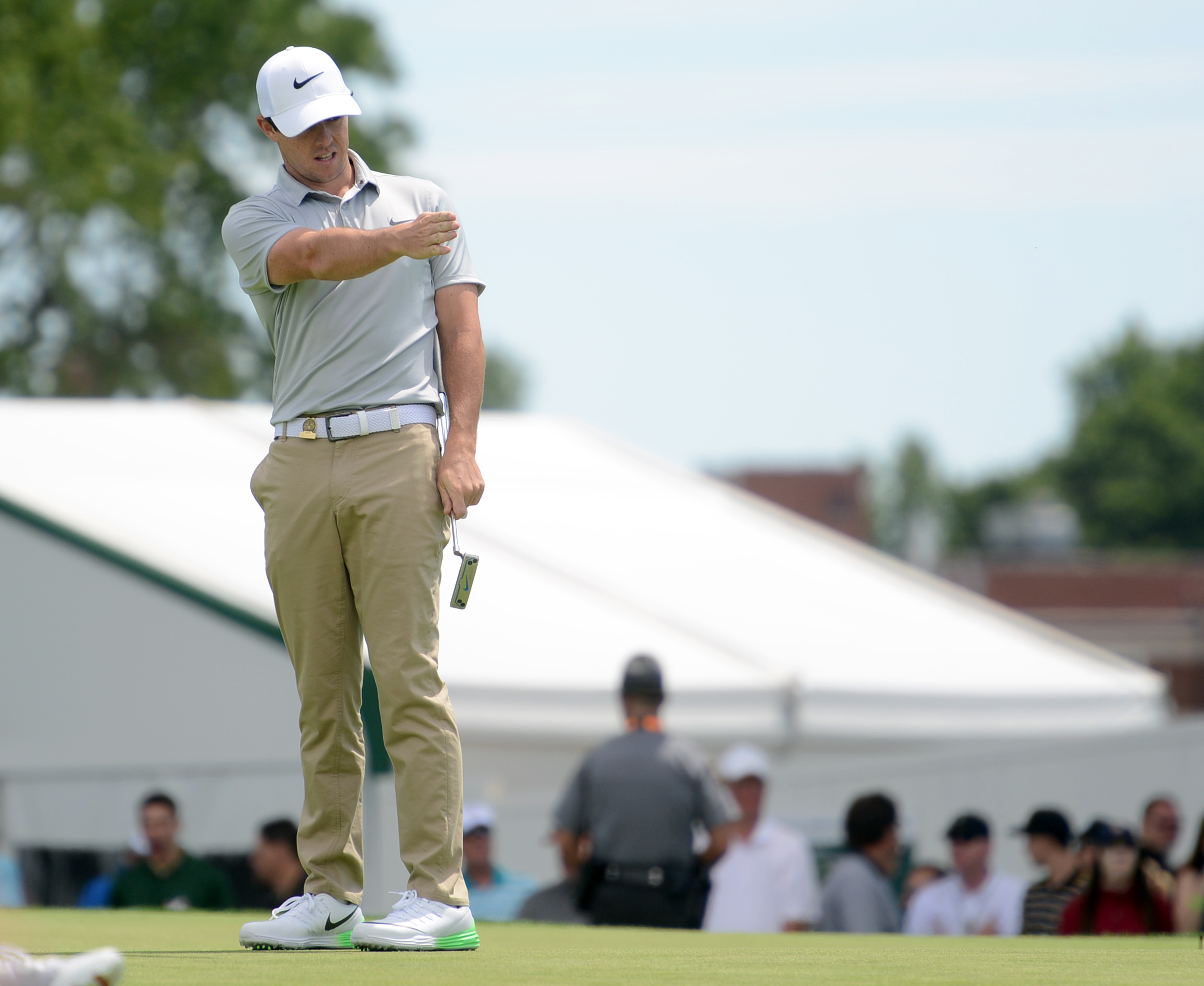 “I think the great thing about this golf course is it does give you options,” Rory McIlroy said. (Steve Mellon/Post-Gazette)