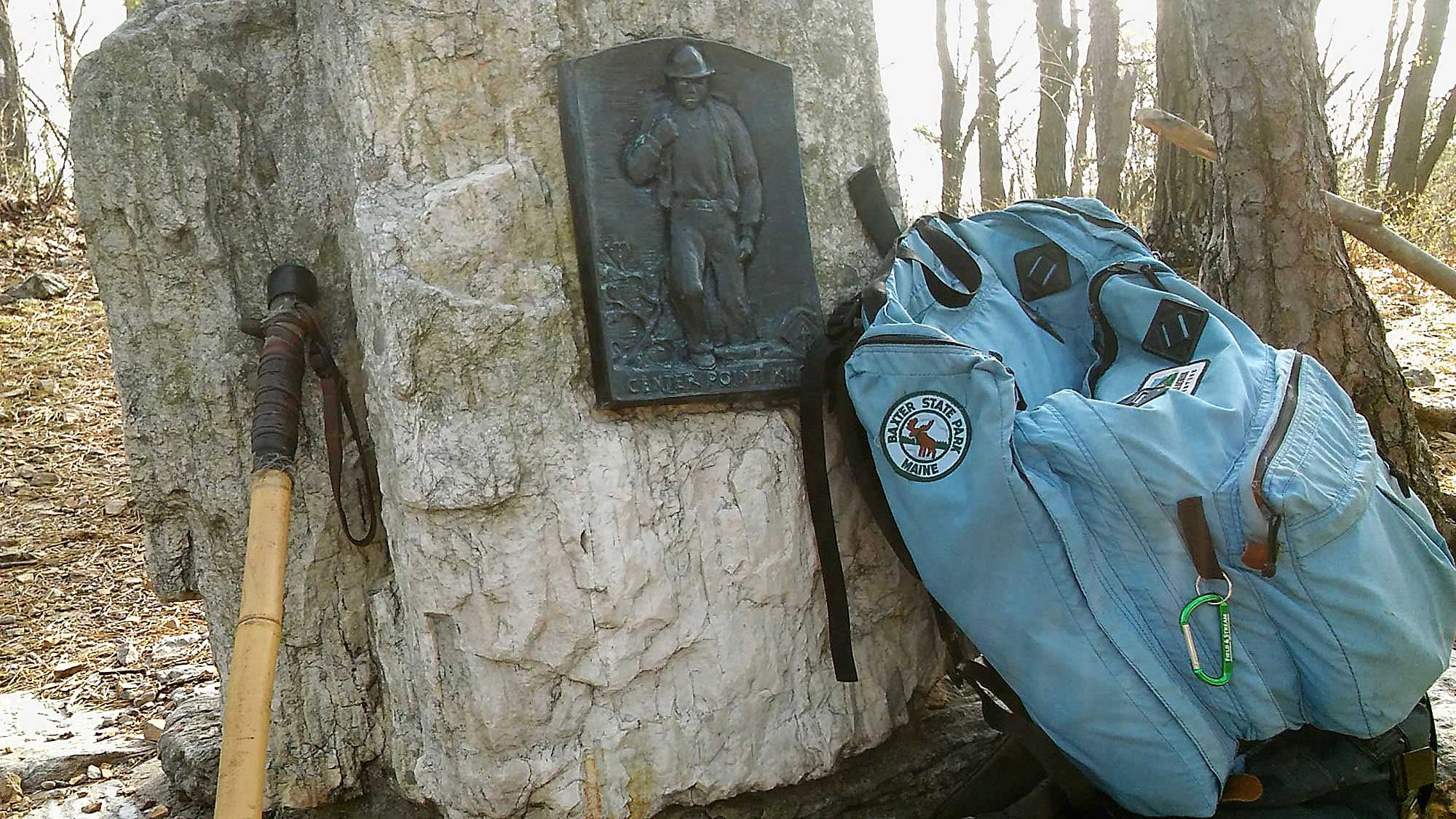 Center Point Knob south of boiling Springs, Cumberland County, the original mid-point of the AT, is marked with a commemorative plaque. Because of trail relocations, the mid-point has moved further south, near Pine Grove Furnace State Park. (Don Hopey/Pittsburgh Post-Gazette)
